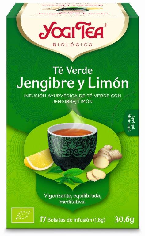 Yogi Tea Verde Jengibre y Limón 17 x 1,8g
